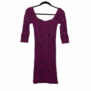 Free People Intimately 3/4 Sleeve Bodycon Dress